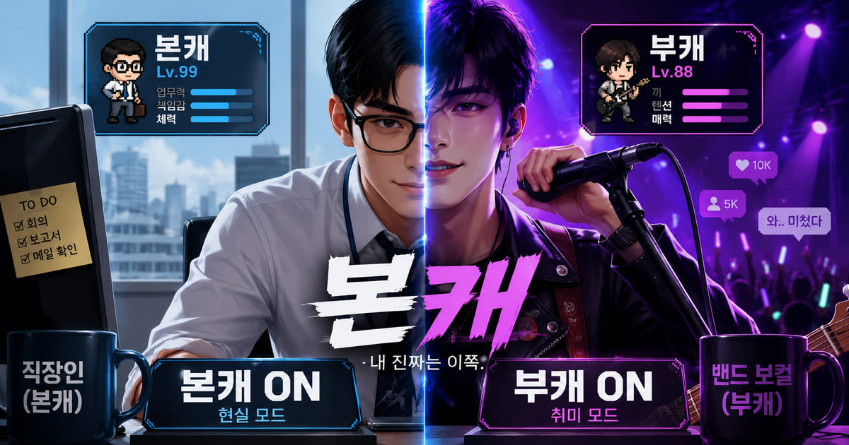 본캐 뜻을 보여주는 이미지