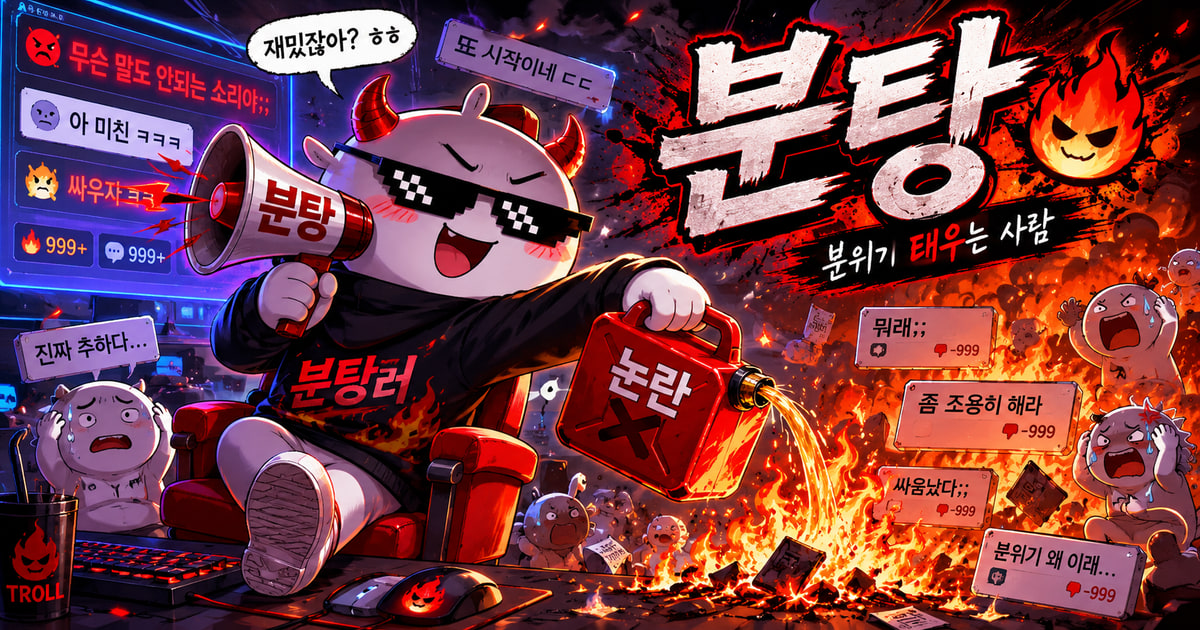 분탕 뜻을 보여주는 이미지