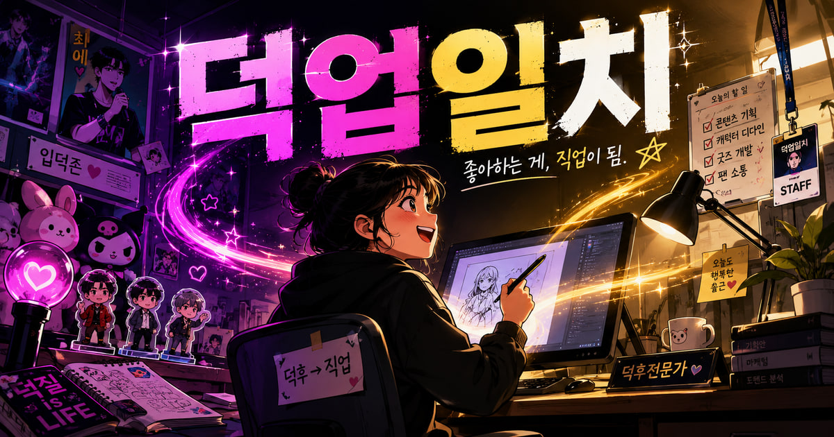 덕업일치 뜻을 보여주는 이미지