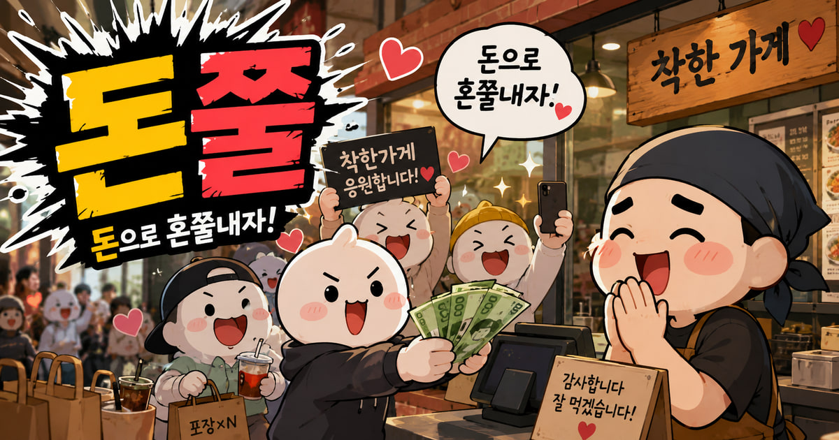 돈쭐 뜻을 보여주는 이미지