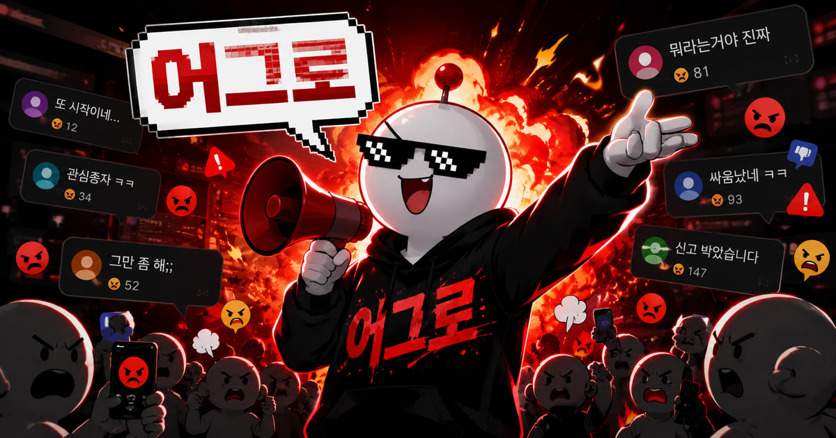 어그로 뜻을 보여주는 이미지