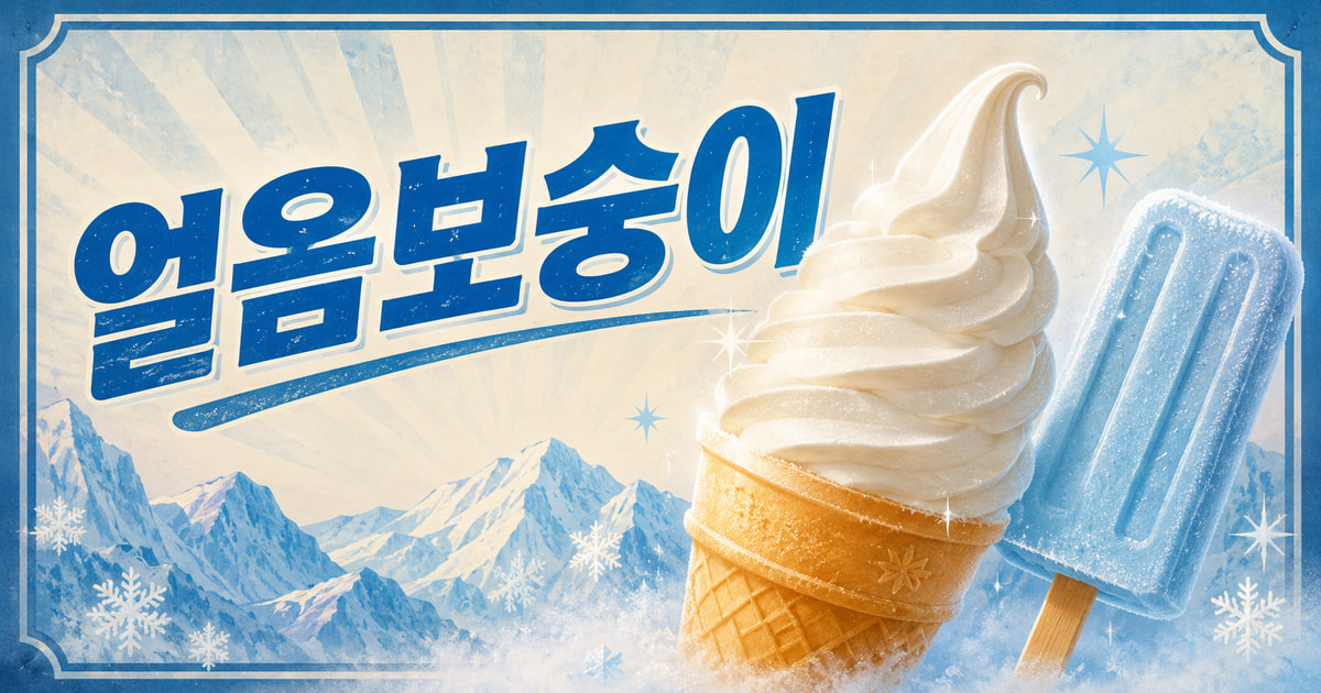 얼음보숭이 뜻을 보여주는 이미지