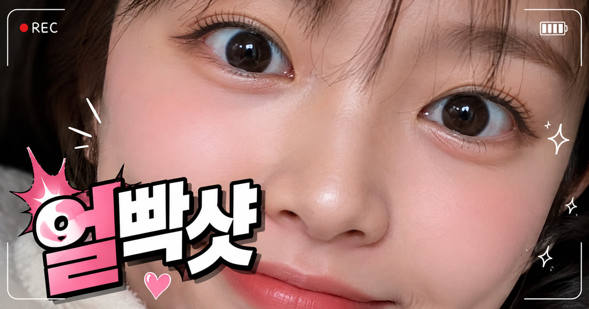 얼빡샷 뜻을 보여주는 이미지