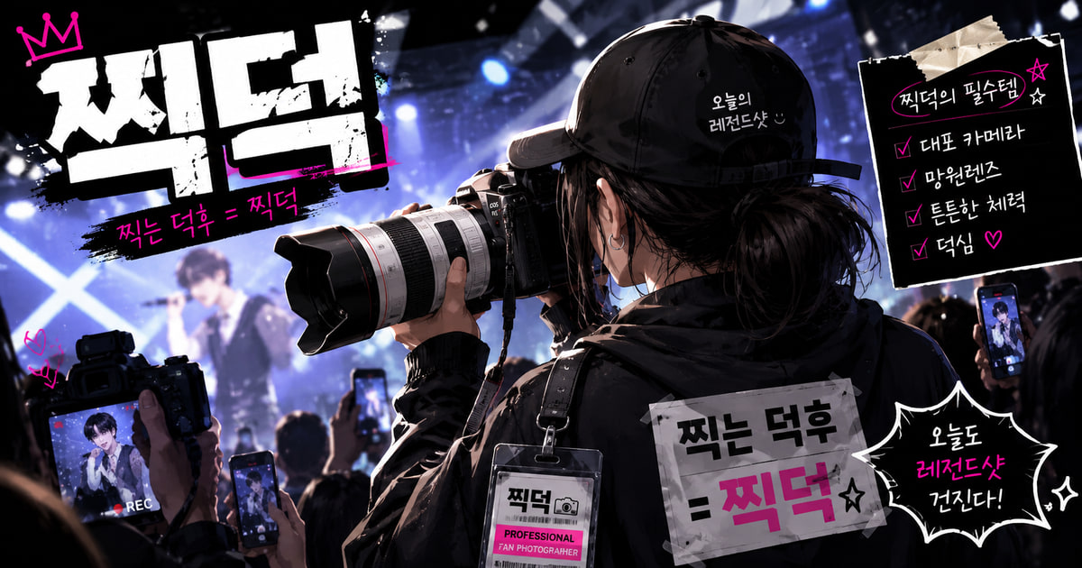 찍덕 뜻을 보여주는 이미지