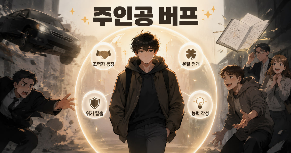 주인공 버프 뜻을 보여주는 이미지