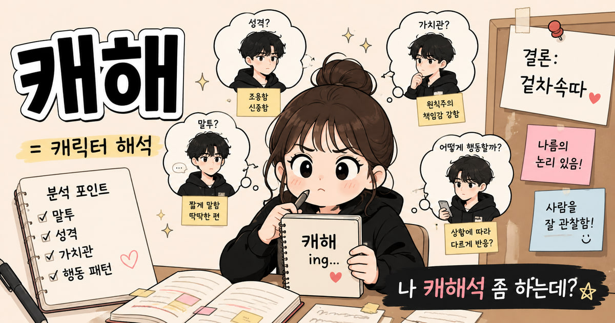 캐해 뜻을 보여주는 이미지