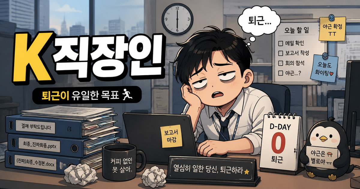 K직장인 뜻을 보여주는 이미지