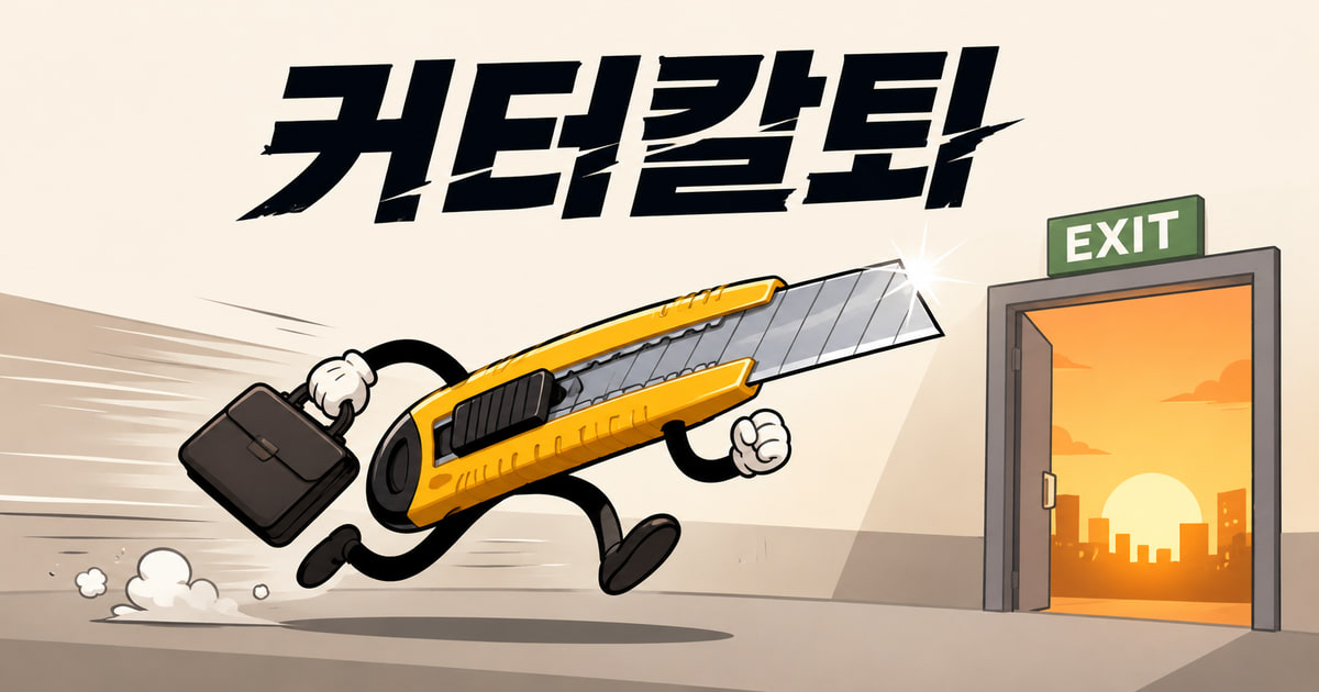 커터칼퇴 meaning visual explanation