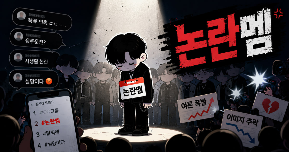 논란멤 뜻을 보여주는 이미지
