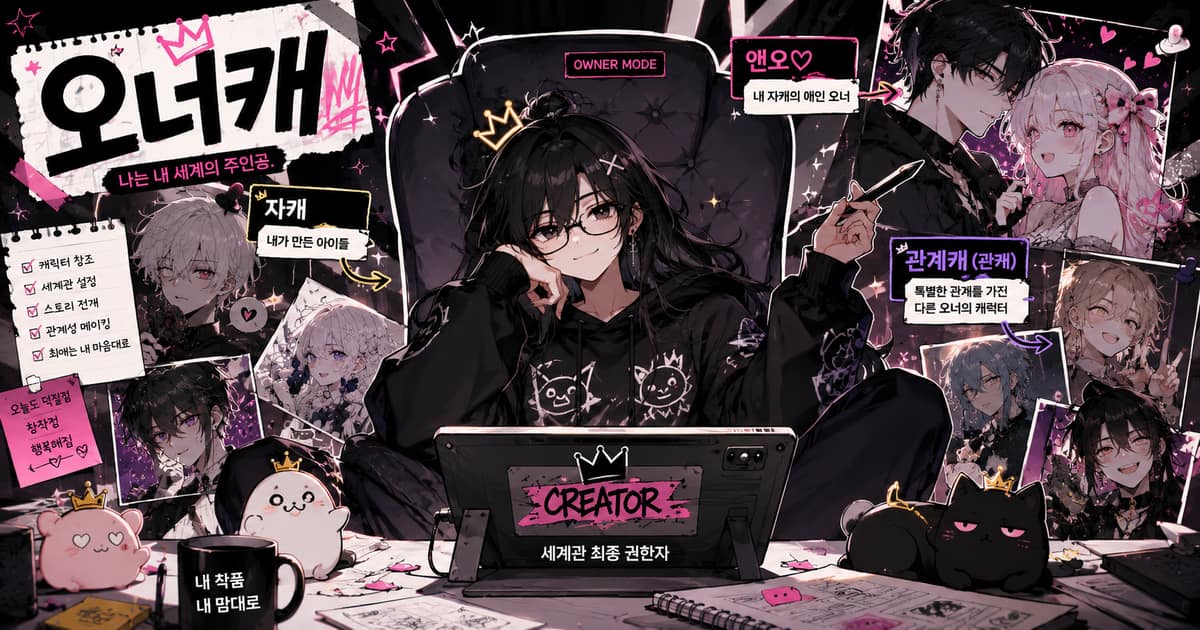 오너캐 뜻을 보여주는 이미지