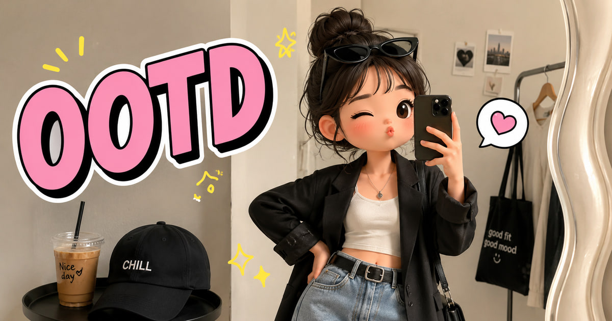OOTD 뜻을 보여주는 이미지