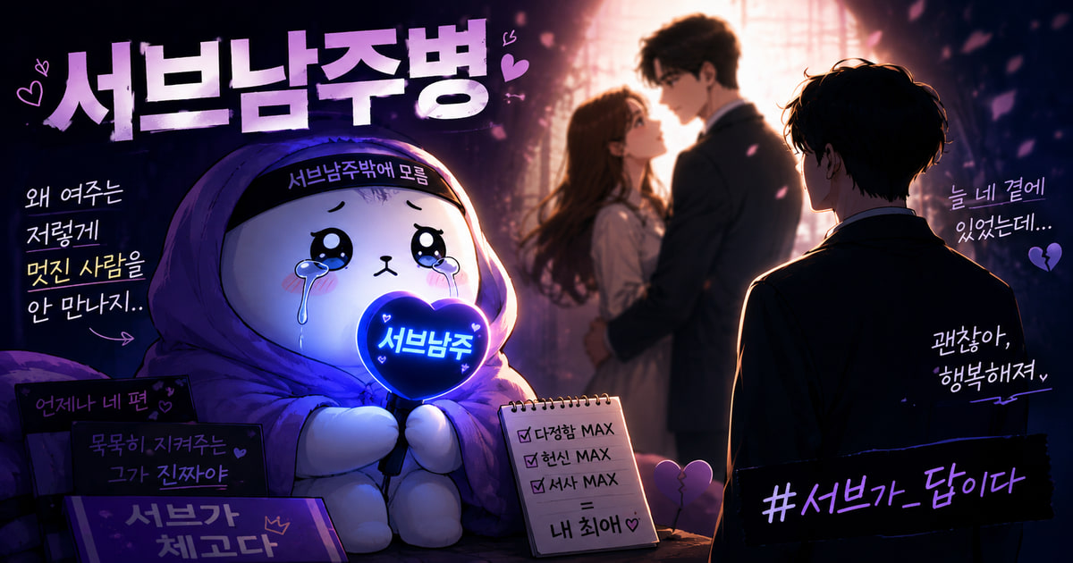 서브남주병 뜻을 보여주는 이미지