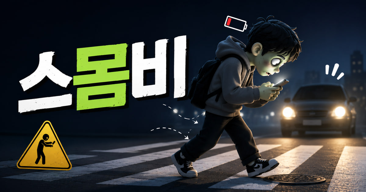 스몸비 뜻을 보여주는 이미지