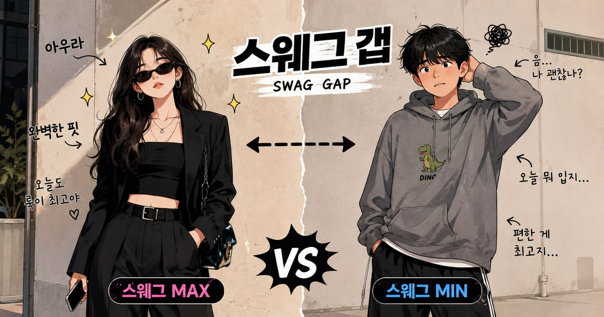 스웨그 갭 뜻을 보여주는 이미지
