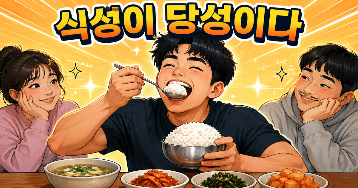 식성이 당성이다 뜻을 보여주는 이미지