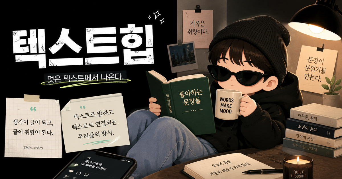 텍스트힙 뜻을 보여주는 이미지