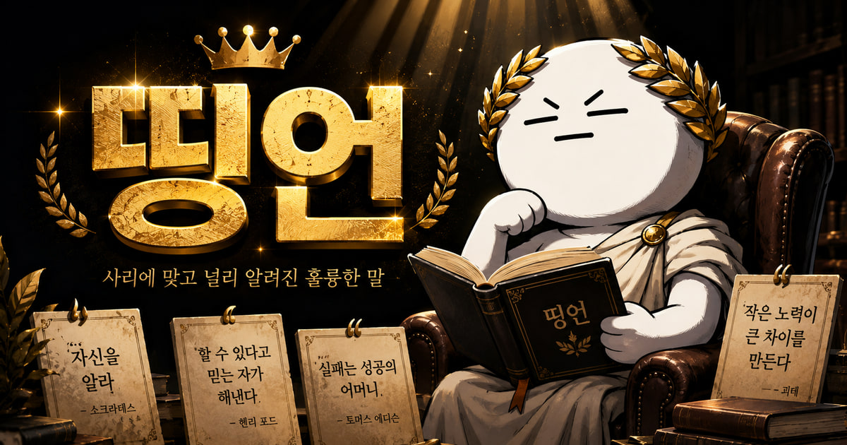 띵언 뜻을 보여주는 이미지